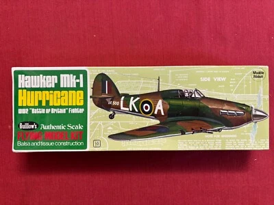 Guillow's Hawker Hurricane Mk-1 - Rubber Powered Flying Model Balsa  506 - Image 1 of 4