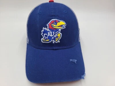 Gorra gorra University of Kansas Jayhawks New Era 9Twenty malla envejecida con cierre a presión Foto 1 de 4