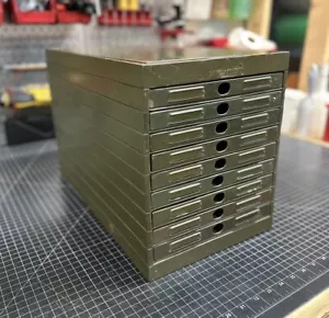 Vintage Victor Kardex Flat File Cabinet Drawer Industrial - 9 drawer - Green - Picture 1 of 18