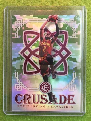 KYRIE IRVING PRIZM CAVS CHAMPIONSHIP 2016 Excalibur Crusade Camo #13 Celtics SSP - Image 1 of 4