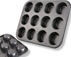 12 Cup Pan Muffin Cupcake Tray Non Stick Moulds 26 x 35cm Baking Trays Bake Tins