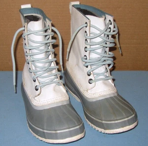 Sorel 1964 Premium White Leather Waterproof Insulated Winter Boots Womens Size 9 - Picture 1 of 11