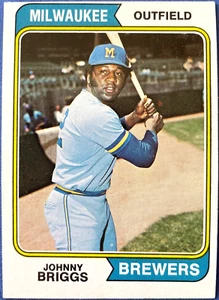1974 Topps JOHNNY BRIGGS #218, Milwaukee Brewers, NM-MT - Picture 1 of 3