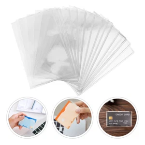 20 Pcs Protective Case Student Credit Card Cover Clear Holder Sticker - Afbeelding 1 van 12