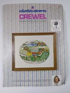 1975 Columbia-Minerva Crewel #7515 Low Country Primitive 18" x 15" **NO YARN** - Picture 1 of 6