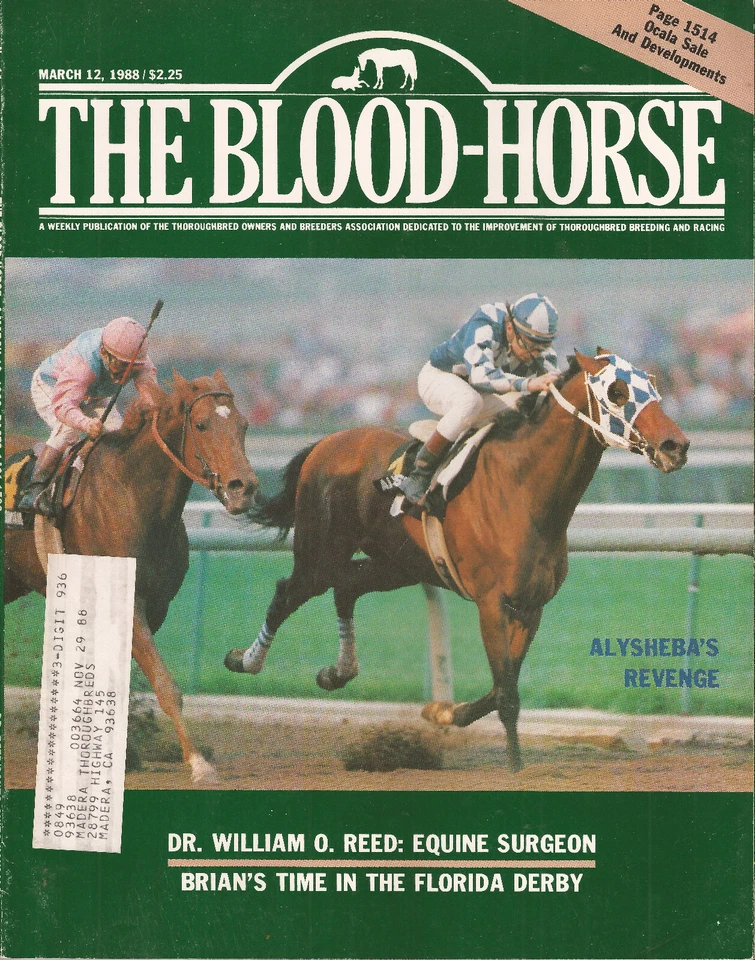 Revista 1988 BloodHorse race Alysheba HOF Ferdinand Santa Anita Hcp Forty Niner - Imagem 1 de 1