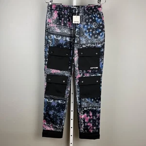 EPTM Cargo Pants Mens XS 28 Galaxy Bandana Print Snap Pockets New NWT - Picture 1 of 7