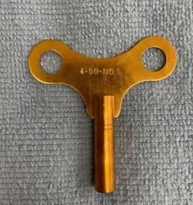 Brass Key For Kundo Standard (Large) 400 Day / Anniversary Clocks - Picture 1 of 1