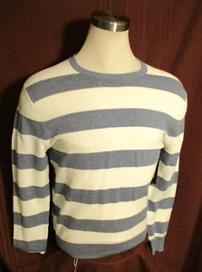 Suéter Liverpool Los Angeles Para Hombres Cuello Redondo, Rayas Azules y Blancas, Talla M, Nuevo - Imagen 1 de 6