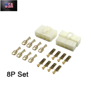 5 Sets 6,3 mm 8P Kfz Elektro Draht Stecker Buchse Kabel Klemmen - Bild 1 von 2