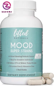 Probiotics - Mood Super Strains Probiotic - Naturally Supports Digestion & Mood  - Picture 1 of 12