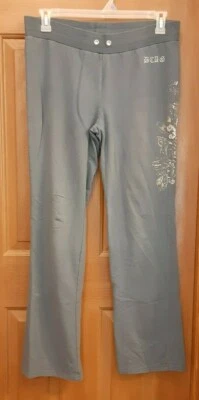 BCBG Maxazria Gris Joggers Tumbonas Atletismo Plata Remaches Pintura Falta Talla M Foto 1 de 4