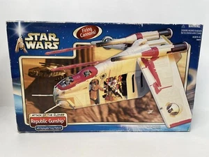 Star Wars Attack of The Clones Republic Gunship Hasbro Vintage New Worn Box - Picture 1 of 20