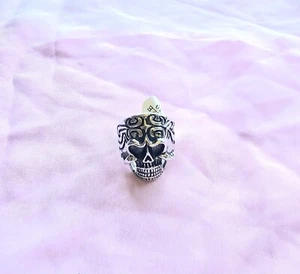 Stainless steel Mens Gothic Biker Skull Cross gift unisex ring cool presen 2645 - Imagen 1 de 5