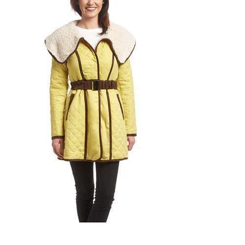 RYU AMARILLO MOSTAZA, CUELLO GRANDE, ABRIGO CON CINTURÓN Foto 1 de 2