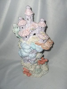 Vintage 1993 Enesco Coral Castle Figurine #533130  Pastel Colors NICE - Picture 1 of 8