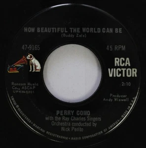 Pop 45 Perry Como - How Beautiful The World Can Be / Stop! And Think It Over On - Picture 1 of 2