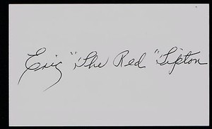 Eric Tipton (d. 2001) signed autograph auto 3x5 index card Baseball Player H6067