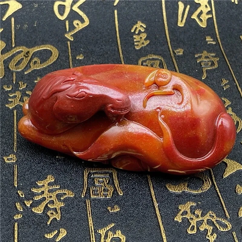 Antiguo colgante chino de jade natural colección caballo joyería retro Foto 1 de 4