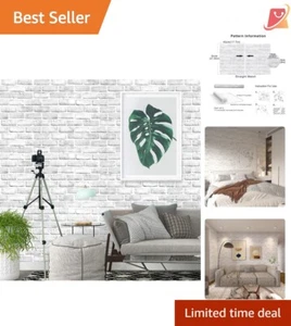 Peel and Stick Wallpaper Vinyl 197x18 Inches 3D Brick Self Adhesive Wall Decor - Picture 1 of 10