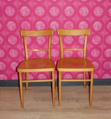 IM 2er SET  feiner vintage Küchenstuhl Holz Frankfurter Küche Holzstuhl retro - Bild 1 von 4