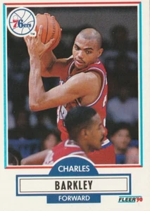 Charles Barkley 1990 Fleer #139 Philadelphia 76ers NBA Card-Free Shipping - Picture 1 of 2