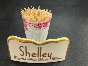 SHELLEY DAINTY PINK DAISY TOOTHPICK HOLDER O51/P WOW! - Picture 1 of 5