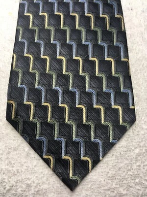 CORBATA HOMBRE GEOFFREY BEENE AZUL VERDE ORO 4 X 58 NUEVA SIN ETIQUETAS Foto 1 de 4