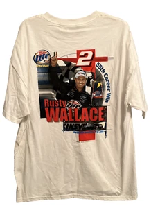 Camiseta De Colección Rusty Wallace NASCAR Chase Authentics 55ª Victoria 2004 Miller Lite - Imagen 1 de 9