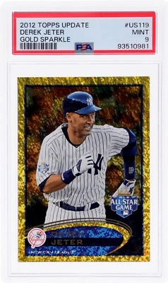 2012 Topps Update Derek Jeter Gold Sparkle #US119 PSA 9 - Image 1 of 2