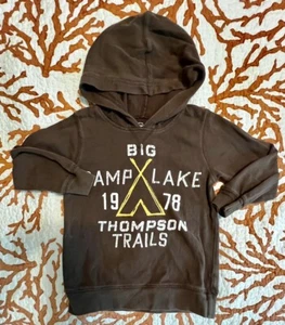 Carters Boys Hoodie Long Sleeves Pullover Brown Camping Size 4T - Picture 1 of 3