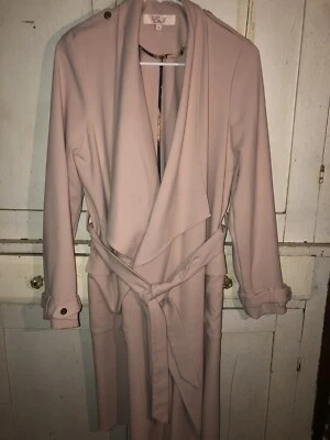 Eliza J Drape Front Water Repellent Wrap Trench Coat, Sm - Image 1 of 4