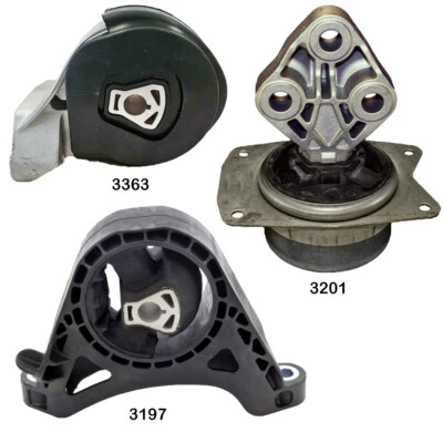 Front, Rear & Left Auto Transmission Mounts Set 3Pcs for Cadillac SRX 2.8L 10-11 - Image 1 of 4