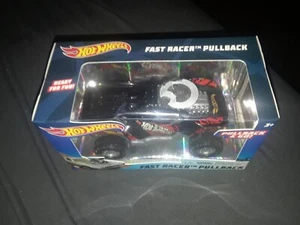 Hot Wheels Pullback Fast Racer - Dawgzilla Black Truck - Picture 1 of 2