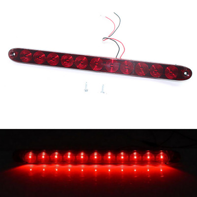 15 Red 11 LED Clearance Marker Car Truck Light Bar Stop Turn Tail 3rd Brake Lamp • 13.23€