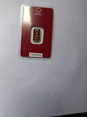 2 grams Austrian mint gold bar - Image 1 of 2