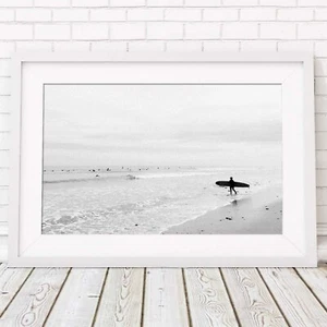 BEACH SURFERS - Vintage Picture Poster Print Sizes A5 to A0 **FREE DELIVERY** - Foto 1 di 14