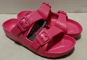 Girls Must Haves Bobbie Brooks Girls Shoe Pink Double Buckle Sandal Youth L 2/3 - Picture 1 of 4