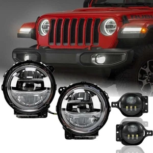 Faros LED de 9 pulgadas + luces antiniebla LED para 2018 + Jeep JL JLU Jeep Gladiator JT - Imagen 1 de 14
