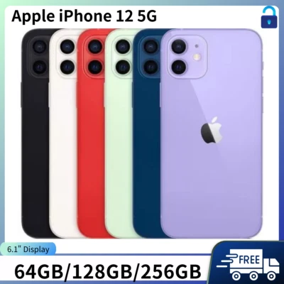 Nuovo Sigillato Apple iPhone 12 (5G) 256GB/128GB/64GB Smartphone Sbloccato 6,1" - Immagine 1 di 4