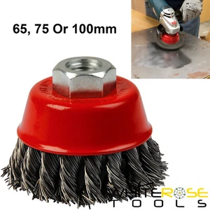 Silverline Wire Cup Brush Twist-Knot Bowl Angle Grinder Metal Stone Cleaner - Picture 1 of 6