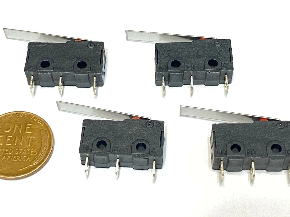 2 X Kw12-c Kw12 Long Arm Lever Limit Switches Straight Hinge Type SPDT Micro C23