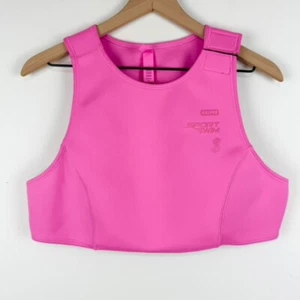 Skims Sport High Neck Neoprene Swim Bikini Top Taffy Pink Sz 2X NWT - Picture 1 of 10