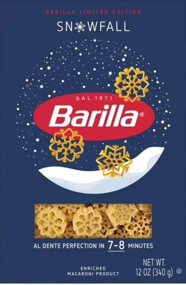 Christmas Limited Edition Barilla Snowfall Pasta 12 oz Box New! - Image 1 of 1