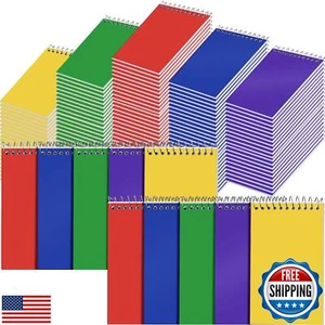Leinuosen 100 Pack Mini Spiral Notebooks 3'' x 5'' Bulk Small Pocket Memo Pad - Picture 1 of 5