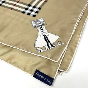 VINTAGE Burberry Seidentuch Nova Check kariert 30 x 30 Handmade in Italy - Bild 1 von 9
