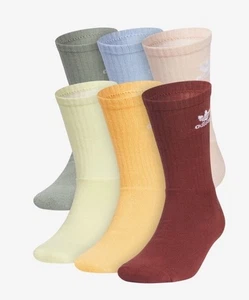 Chaussette Adidas Originals Trefoil 6 paires longueur équipage multicolore unisexe grande taille - Photo 1/7