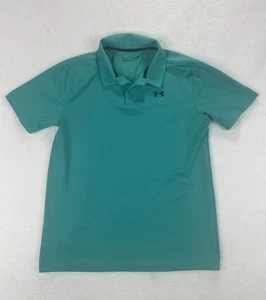 Under Armour Youth XL Golf Polo Shirt Loose Fit Teal Green Short Sleeve Boys - Picture 1 of 10