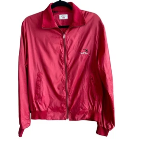 Men's Vintage Red IZOD Spyglass Hill Golf Full Zip Nylon Windbreaker Size Medium - Picture 1 of 7