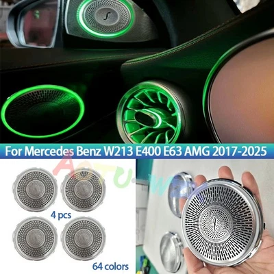 Cubierta de altavoz LED de 64 colores luz ambiental para Mercedes Benz W213 E400 E63 AMG 17+ Foto 1 de 4